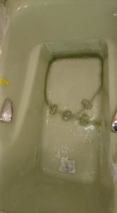 お風呂浴槽人工大理石大きなひび割れFRP処理